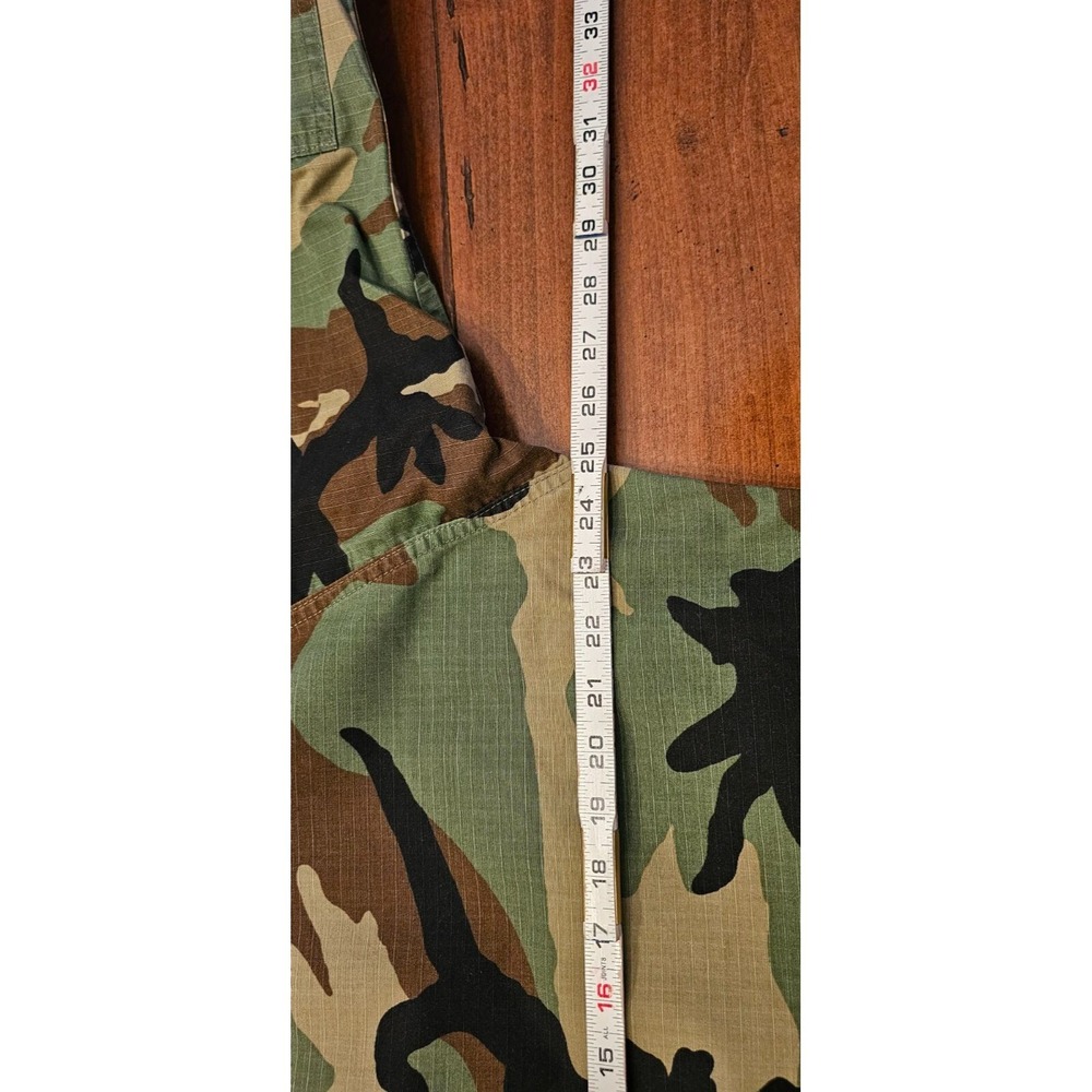 Mens Army Canvas Jacket Size‎ Large Green Camo - Picture 4 of 6